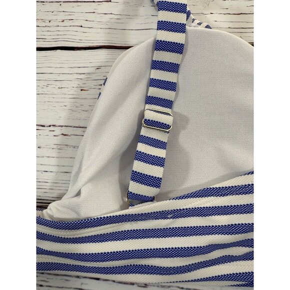 NEW Time and Tru Bikini Womens Plus Size 3X Swim Top & Bottoms Set Blue Stripes - Picture 12 of 14